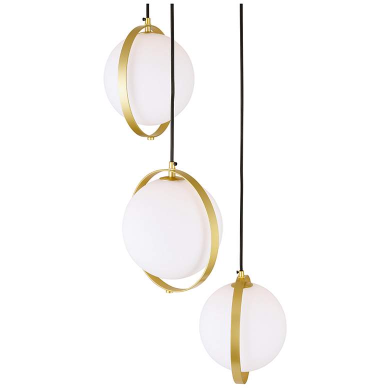 Image 2 Da Vinci 3 Light Multi Light Pendant With Brass Finish more views