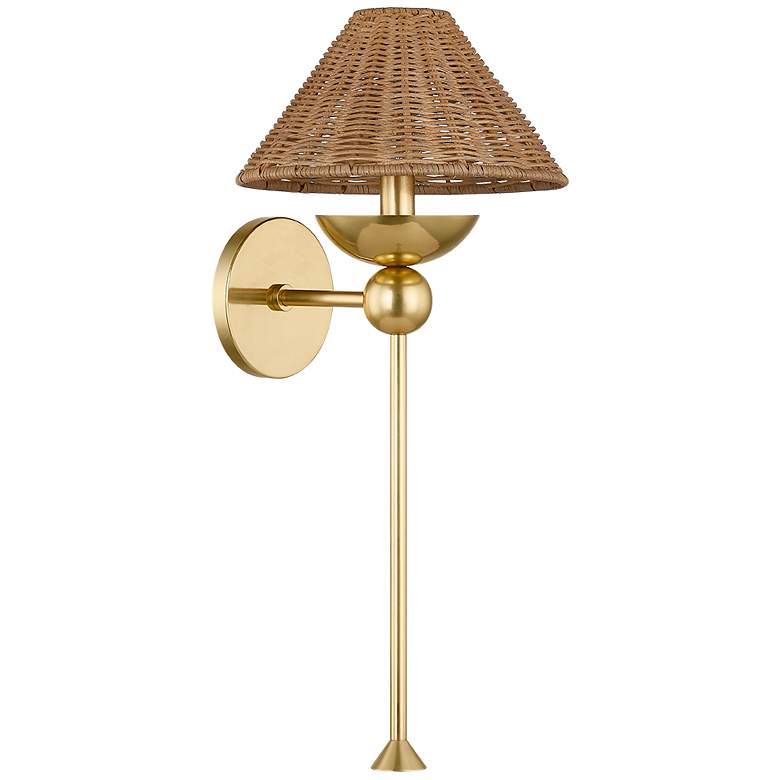 Image 1 Dabito x Mitzi Perilla 9.5 In 1 Lt Wall Sconce Aged Brass