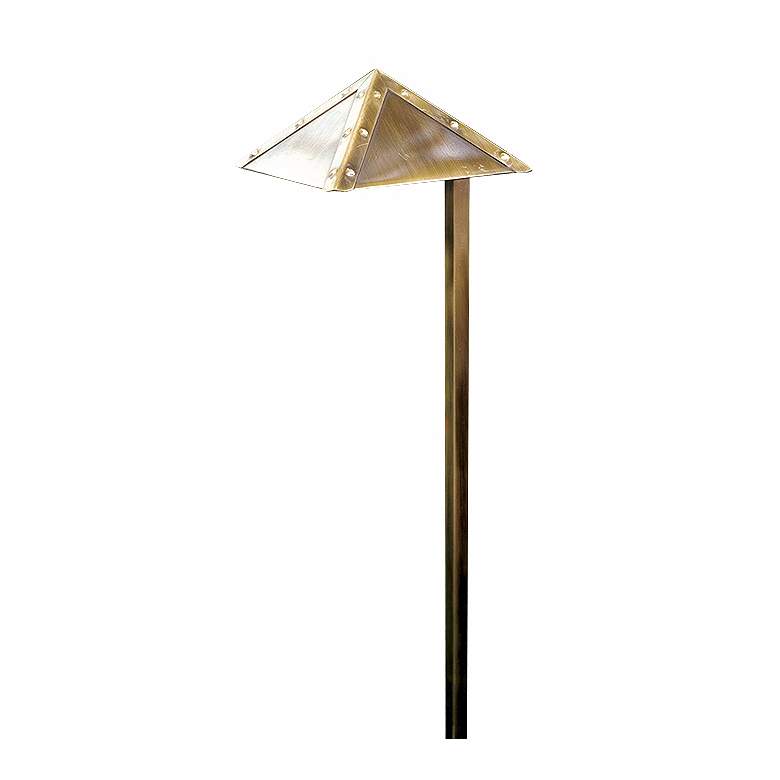 Image 2 Dabmar Antique Brass Pyramid Landscape Path Light