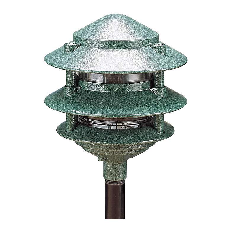 Image 2 Dabmar Pagoda 7" High Modern Green Three Tier Landscape Light