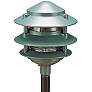 2_Dabmar Pagoda 7" High Modern Green Three Tier Landscape Light