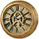 Dabney Antique Gold Moving Gear 22 ¾” Round Clock