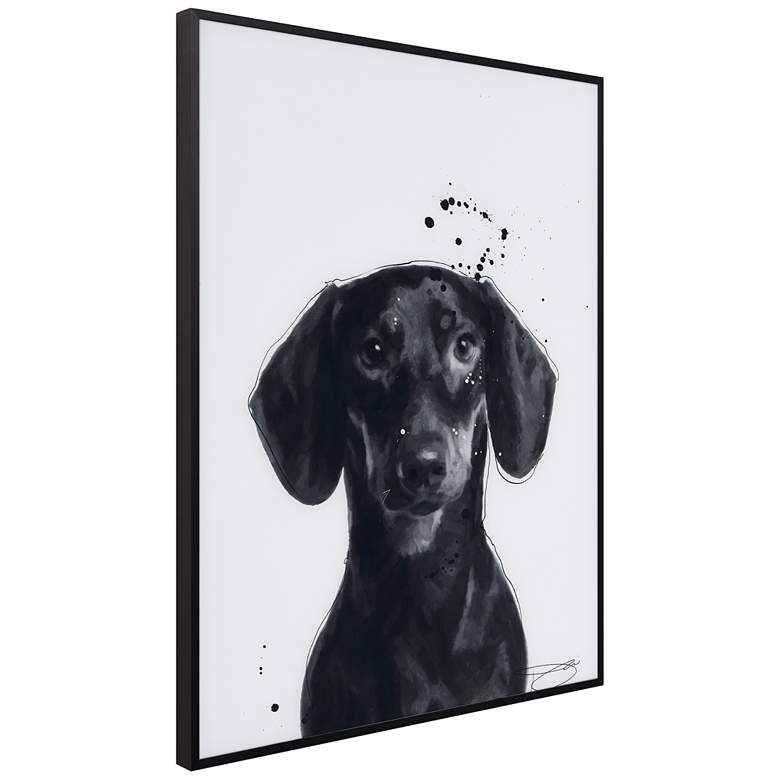 Image 5 Dachshund 24"x18" Rectangular Printed Glass Framed Wall Art more views