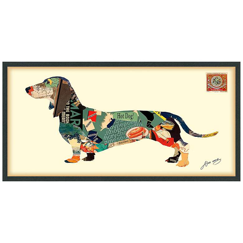Image 2 Dachshund 48" Wide Dimensional Collage Framed Wall Art