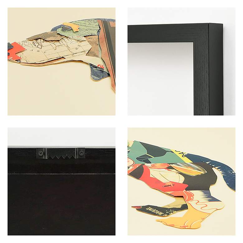 Image 3 Dachshund 48" Wide Dimensional Collage Framed Wall Art more views