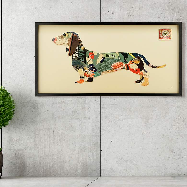 Image 5 Dachshund 48" Wide Dimensional Collage Framed Wall Art more views