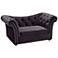 Dachshund Gray Velvet and Wood Pet Bed