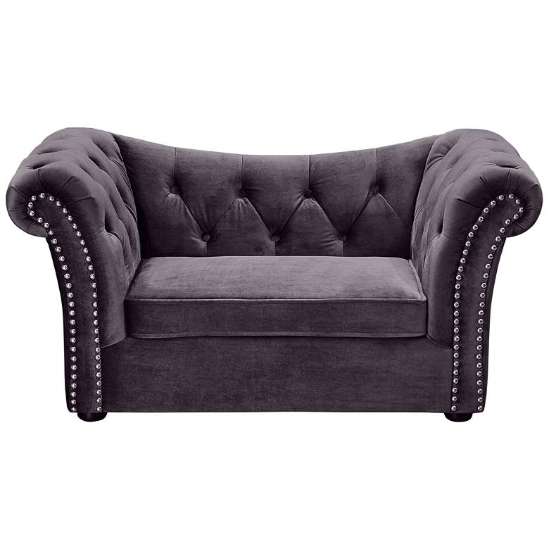Image 3 Dachshund Gray Velvet and Wood Pet Bed more views