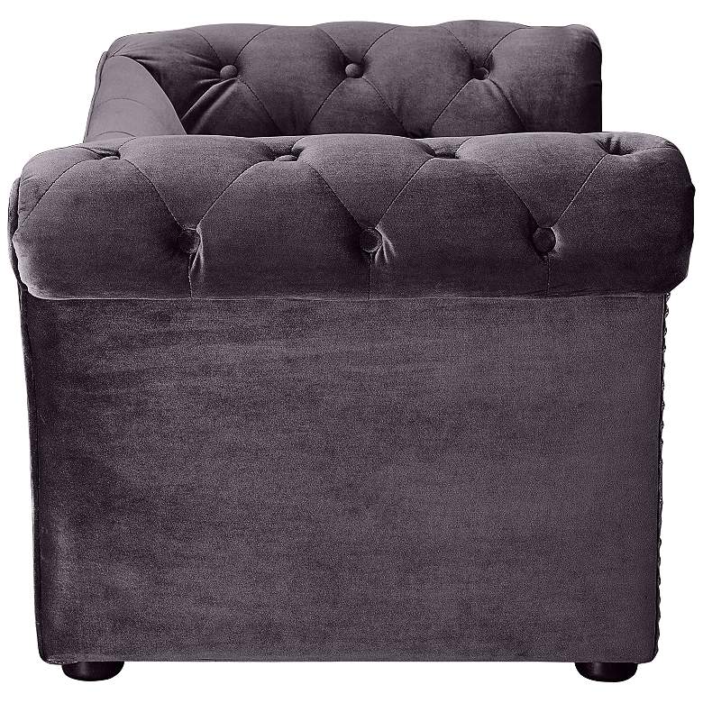 Image 5 Dachshund Gray Velvet and Wood Pet Bed more views