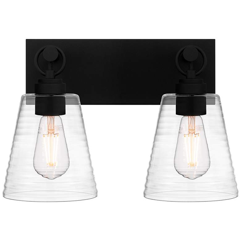 Image 2 Dacosta 2-Light Earth Black Bath Light