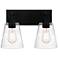 Dacosta 2-Light Earth Black Bath Light