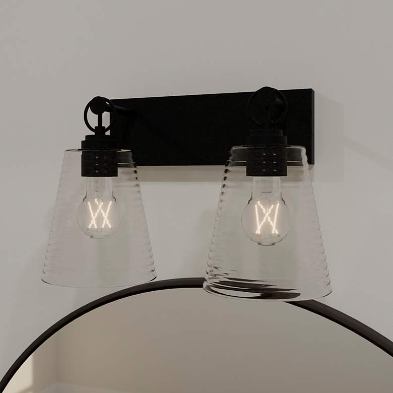 Image 1 Dacosta 2-Light Earth Black Bath Light