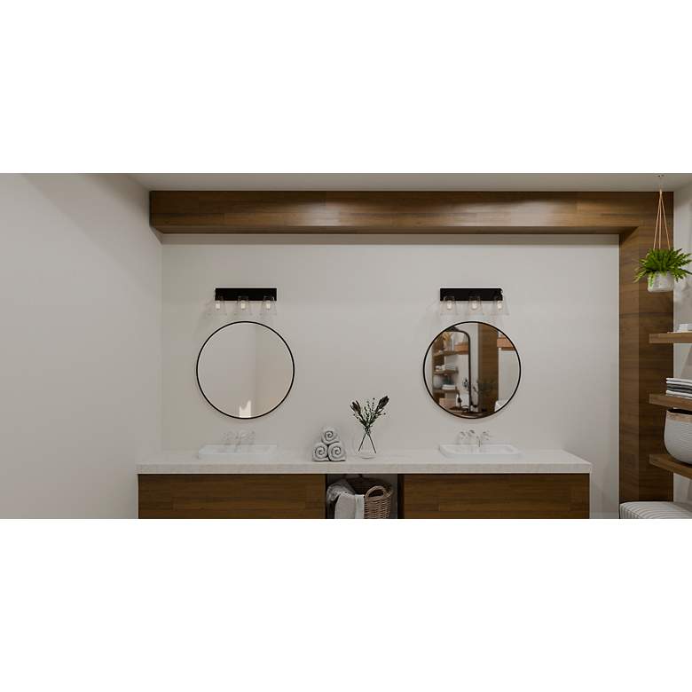 Image 3 Dacosta 3-Light Earth Black Bath Light more views