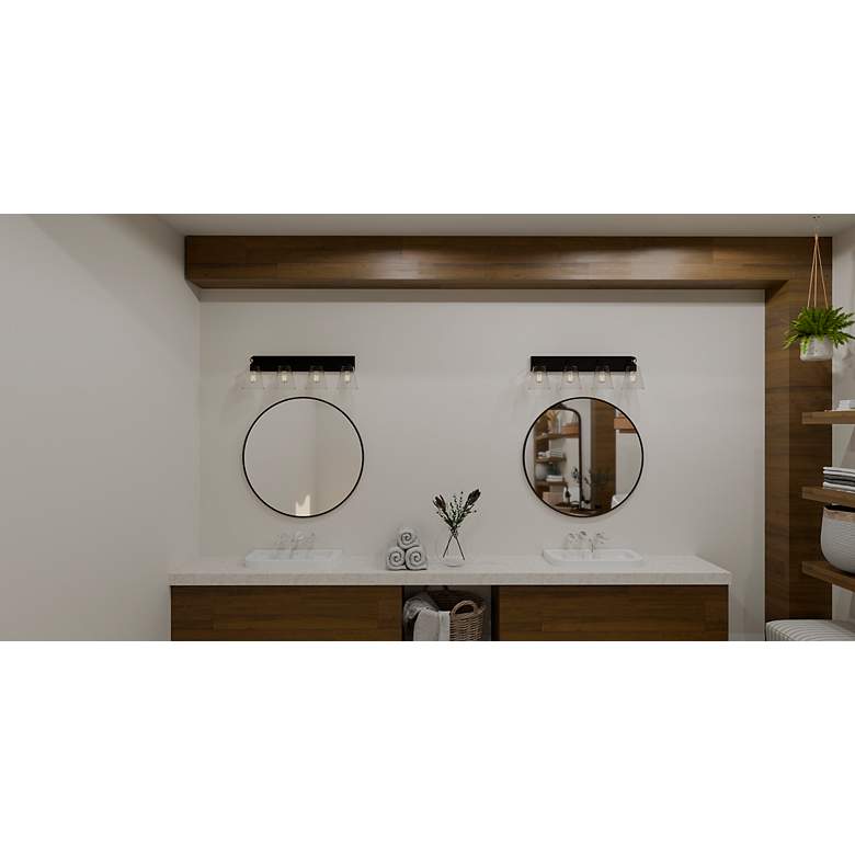 Image 3 Dacosta 4-Light Earth Black Bath Light more views