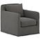 Dade Charcoal Fabric Outdoor Swivel Chair