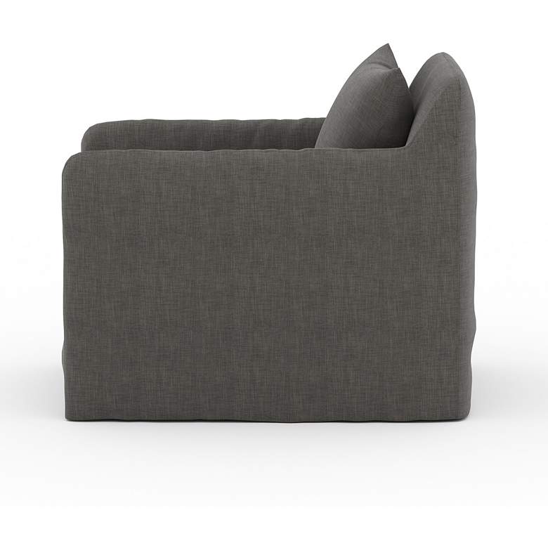 Image 3 Dade Charcoal Fabric Outdoor Swivel Chair more views
