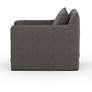 Dade Charcoal Fabric Outdoor Swivel Chair