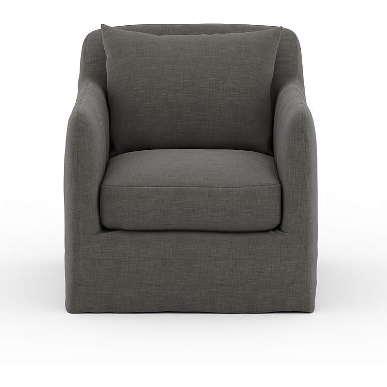 Image 4 Dade Charcoal Fabric Outdoor Swivel Chair more views