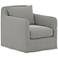 Dade Faye Ash Fabric Outdoor Swivel Chair