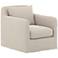 Dade Faye Sand Fabric Outdoor Swivel Chair