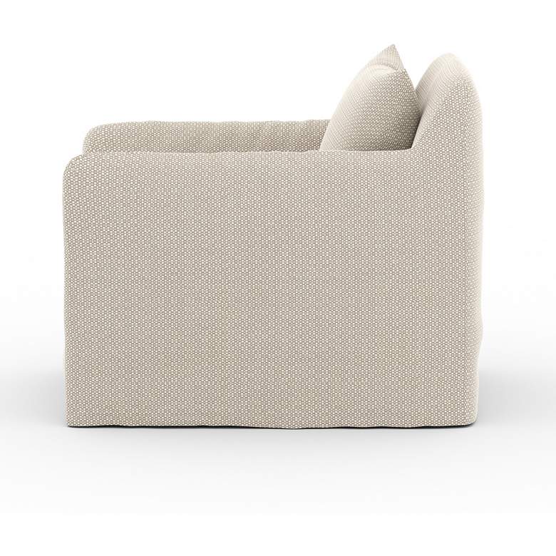 Image 3 Dade Faye Sand Fabric Outdoor Swivel Chair more views