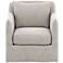 Dade Stone Gray Fabric Outdoor Swivel Chair