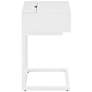 Daeg 18"W White 1-Drawer Smart Side Table with USB Outlet