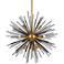 Daegan 26"W Light Antique Brass and Black 10-Light Pendant