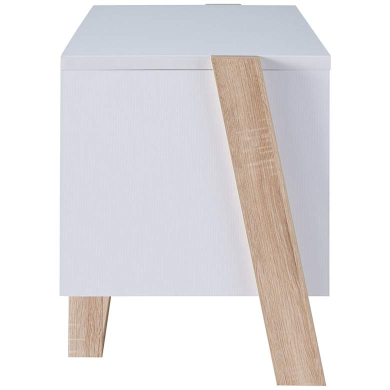 Image 6 Daemore 49 1/2" Natural and White 4-Shelf TV Stand more views