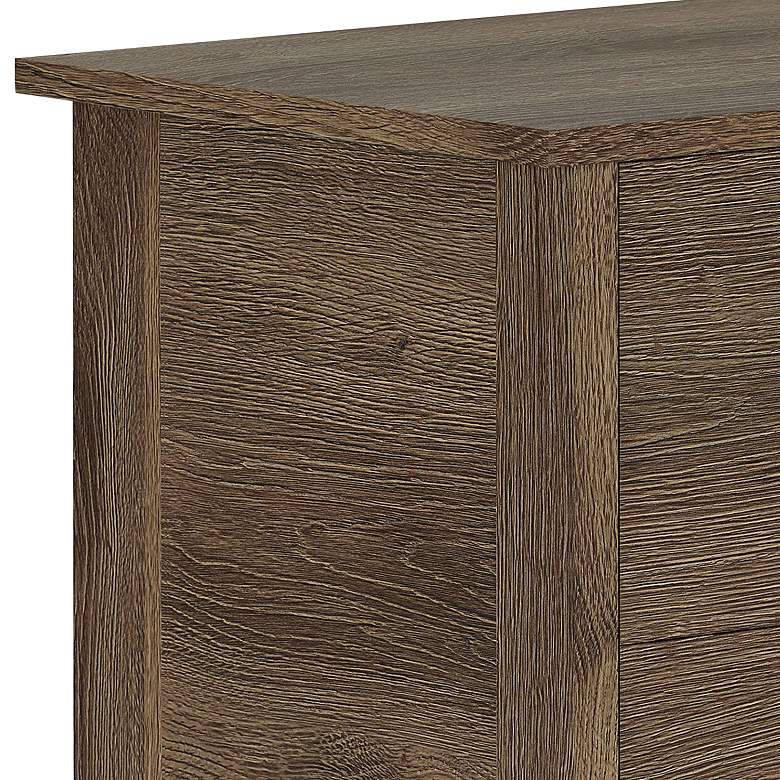 Image 3 Daena 19" Wide Distressed Walnut Wood 2-Drawer Nightstand more views