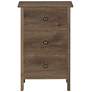 4_Daena 19" Wide Distressed Walnut Wood 3-Drawer Nightstand more views