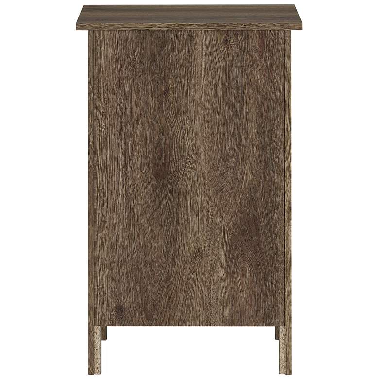 Image 7 Daena 19" Wide Distressed Walnut Wood 3-Drawer Nightstand more views