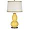 Daffodil Double Gourd Table Lamp with Rhinestone Lace Trim