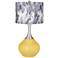 Daffodil Feather Print Shade Spencer Table Lamp