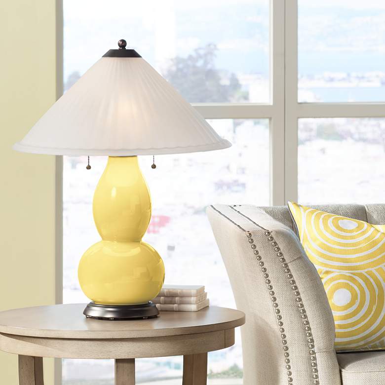 Image 1 Daffodil Fulton Table Lamp with Fluted Glass Shade