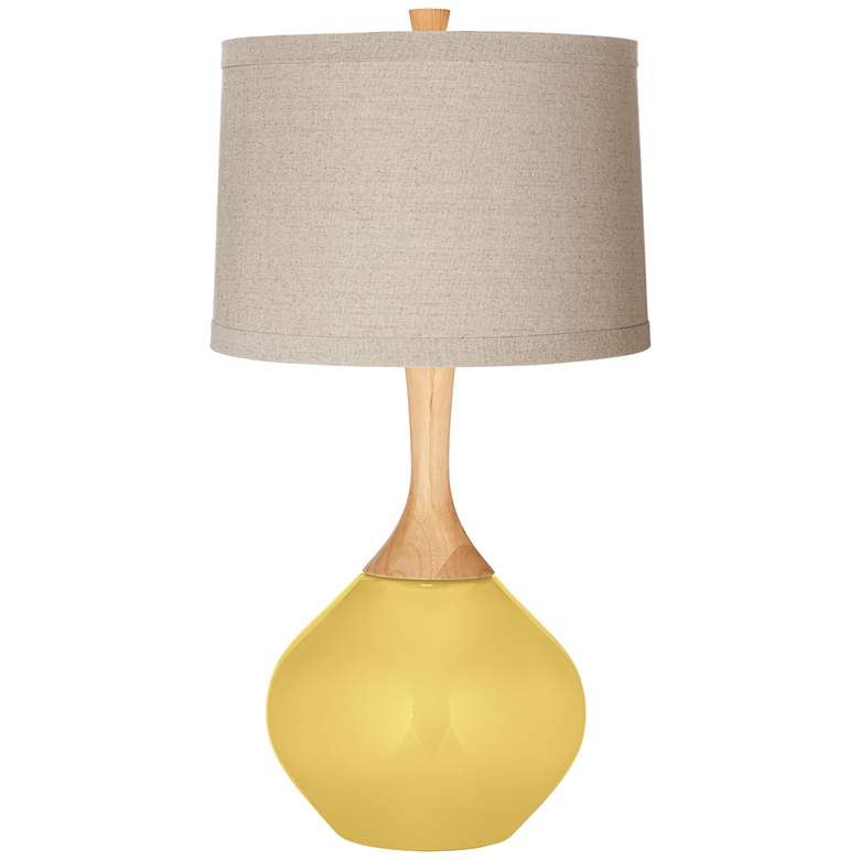 Image 1 Daffodil Natural Linen Drum Shade Wexler Table Lamp