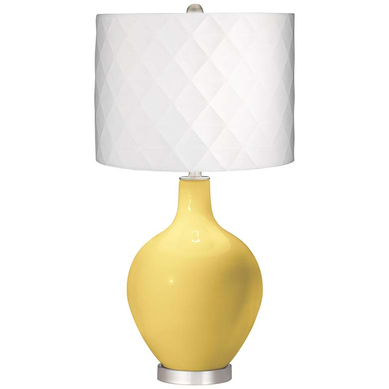 Image 1 Daffodil Off-White Diamond Shade Ovo Table Lamp
