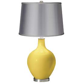 Image1 of Daffodil - Satin Light Gray Shade Ovo Table Lamp