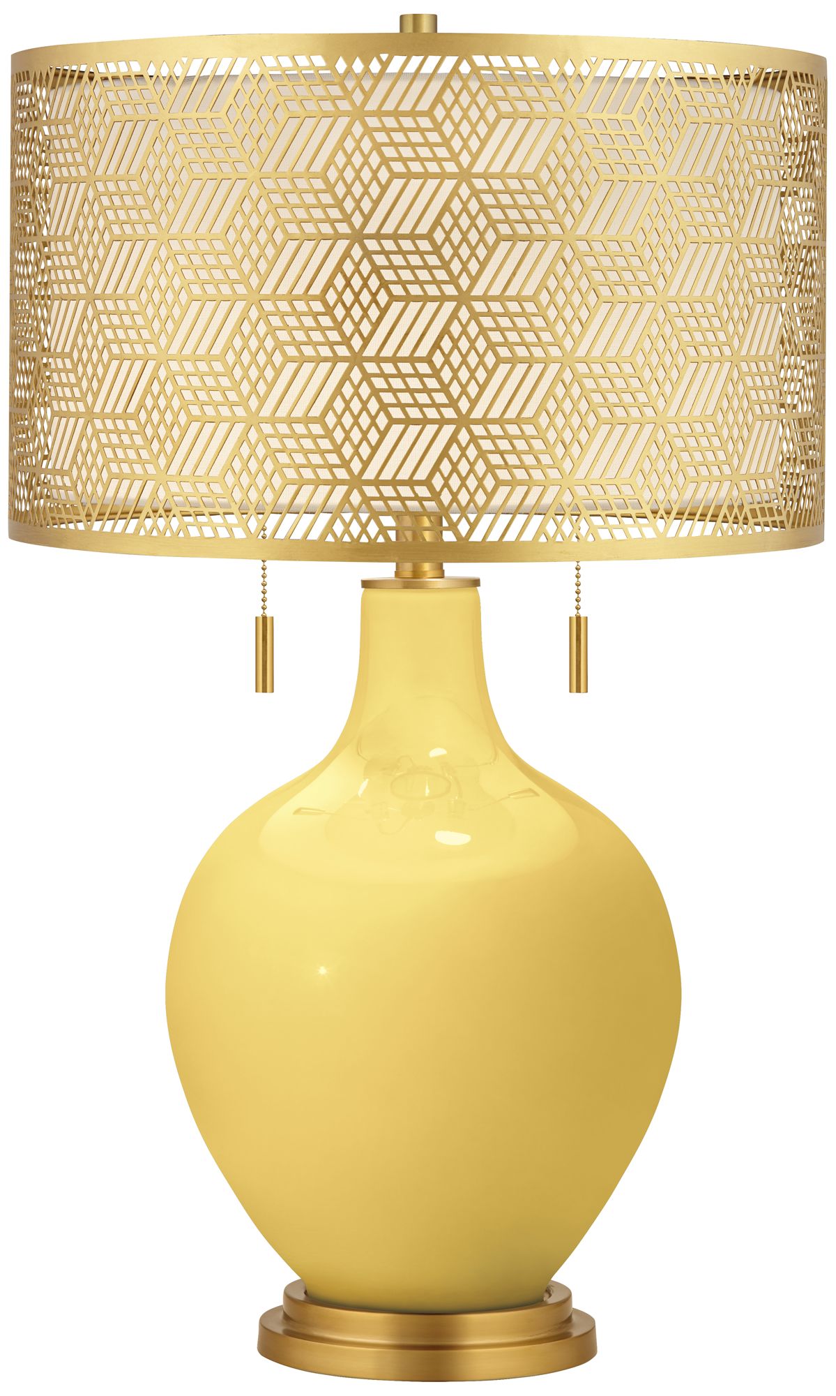 Image Daffodil Toby Brass Metal Shade Table Lamp