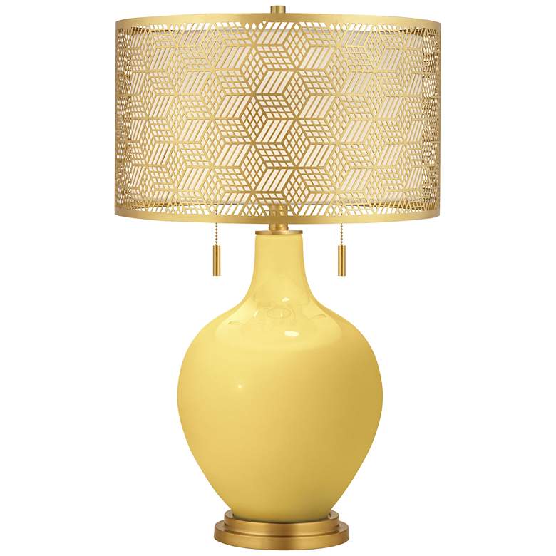 Image 1 Daffodil Toby Brass Metal Shade Table Lamp