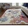 1_Dafney 8865F 8'x10' Blue and Pink Rectangle Area Rug