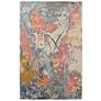 2_Dafney 8867F 8'x10' Pink and Blue Rectangle Area Rug