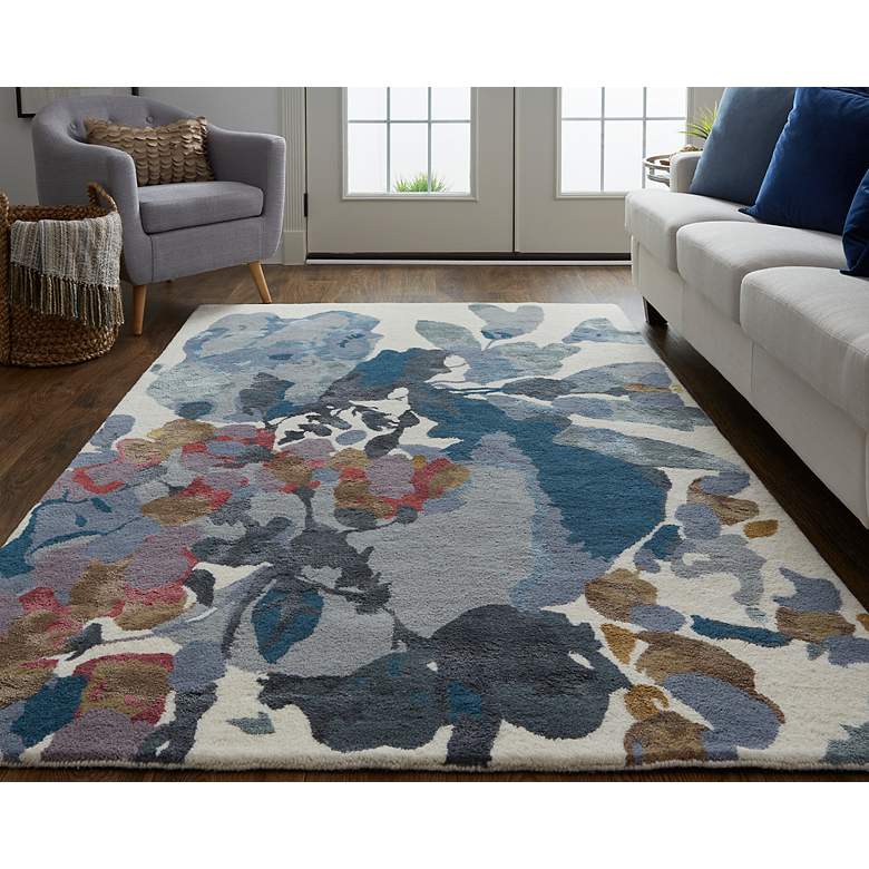 Image 1 Dafney 8869F 8'x10' Blue Gray Rectangle Area Rug