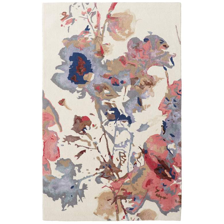 Image 1 Dafney Transitional Floral & Botanical Hand Tufted Blue Area Rug 8865F