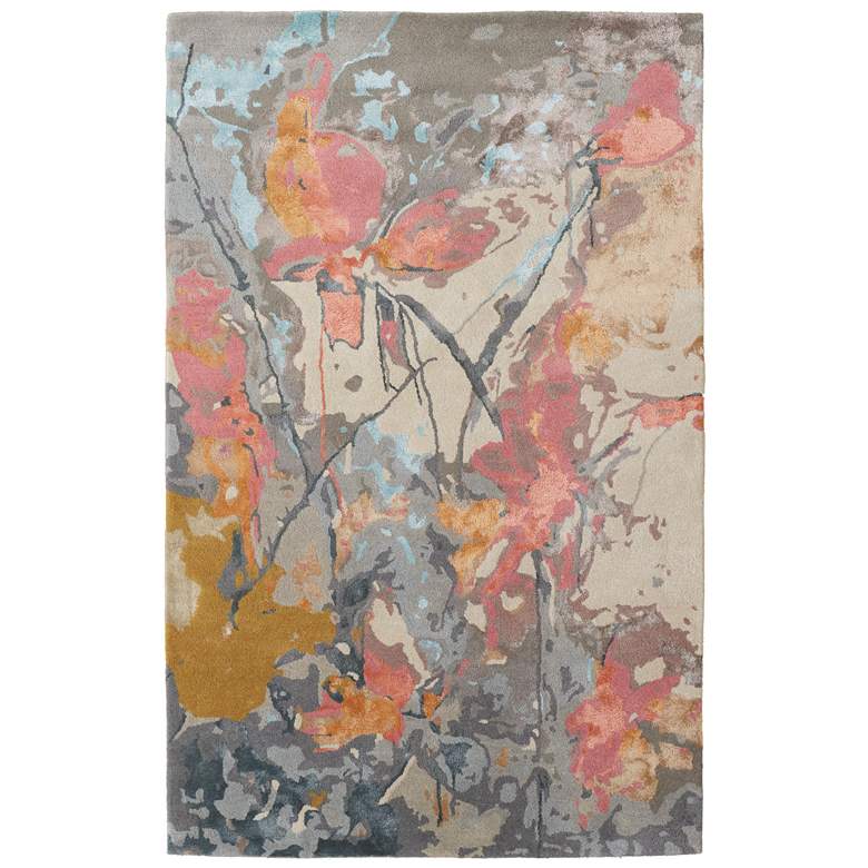 Image 1 Dafney Transitional Floral & Botanical Hand Tufted Blue Area Rug 8867F