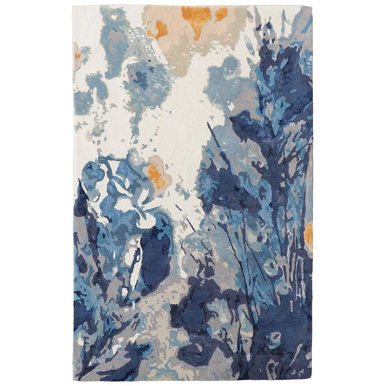 Image 1 Dafney Transitional Floral & Botanical Hand Tufted Blue Area Rug 8871F