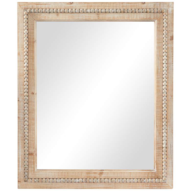 Image 2 Daga Distressed Brown Wood 30 inch x 36 inch Rectangular Wall Mirror