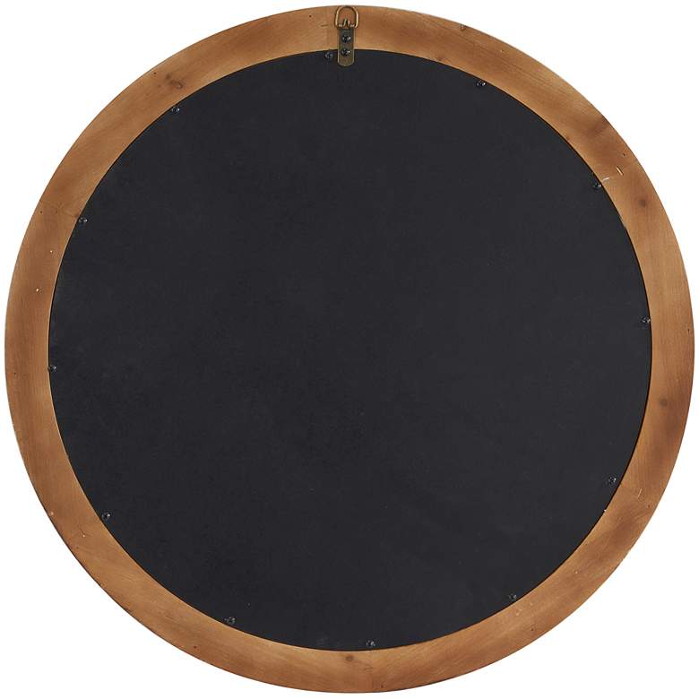 Image 5 Daga Matte Brown Wood with Beaded 28" Round Wall Mirror more views