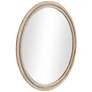 Daga Matte Brown Wood with Beaded 44" Round Wall Mirror