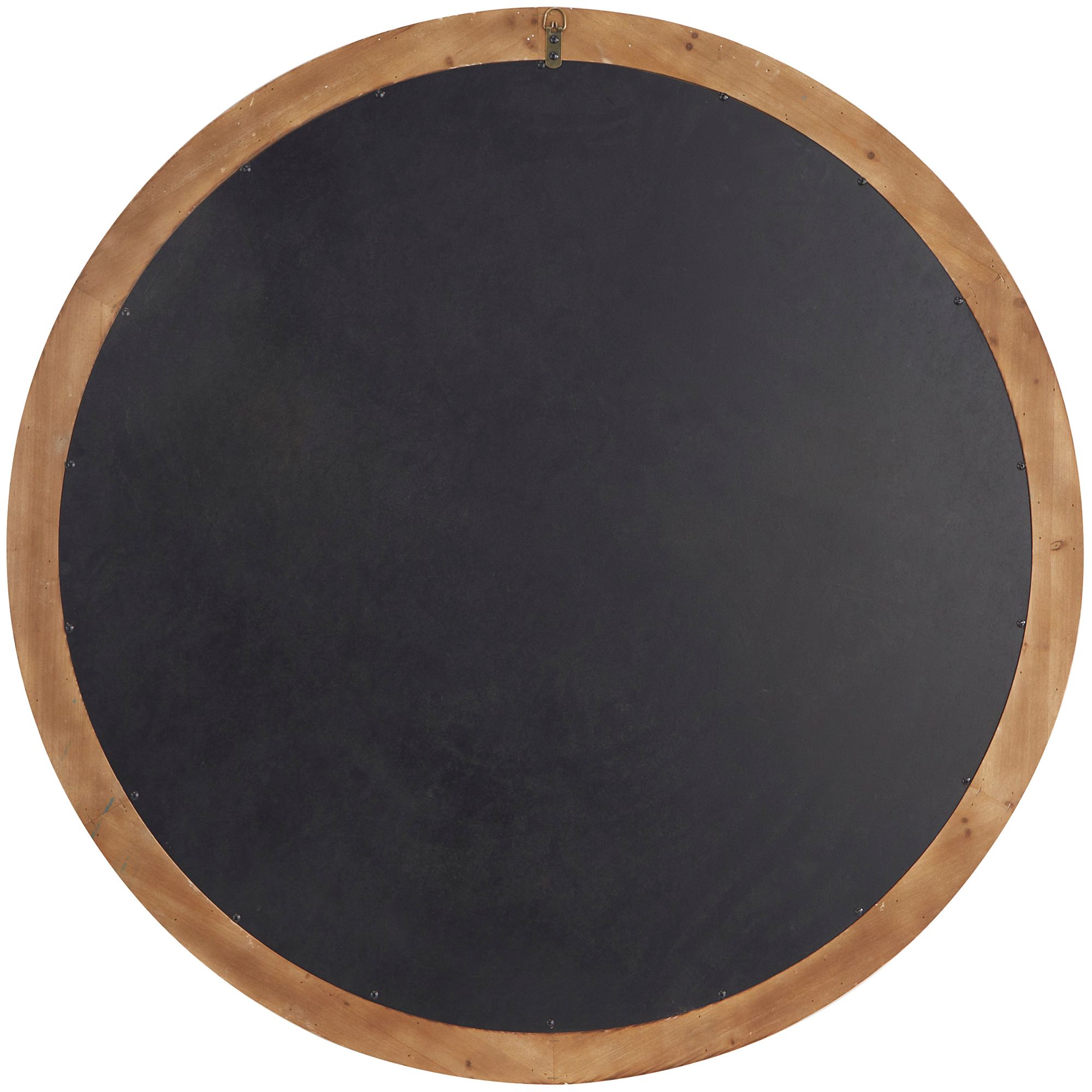 Image 4 Daga Matte Brown Wood with Beaded 44" Round Wall Mirror more views